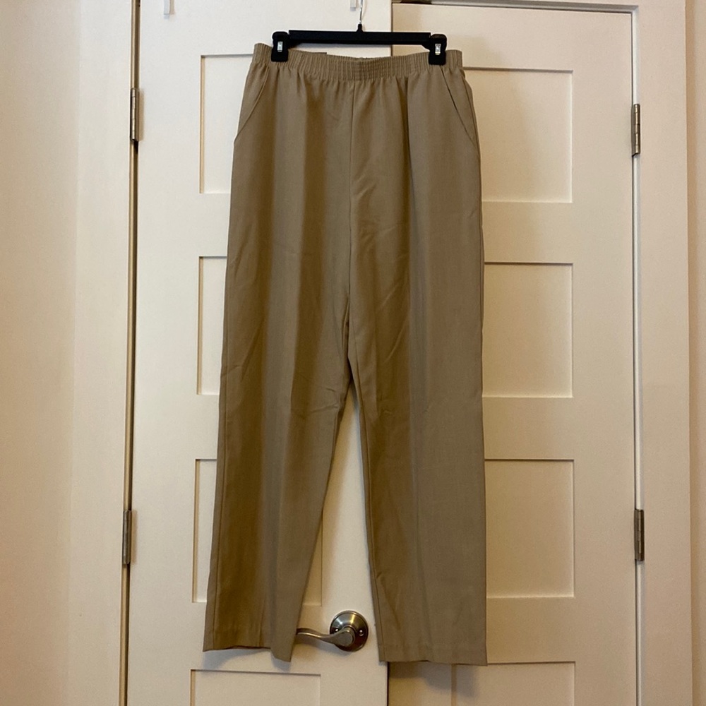 Size 12 Wide-Leg Beige Trousers
